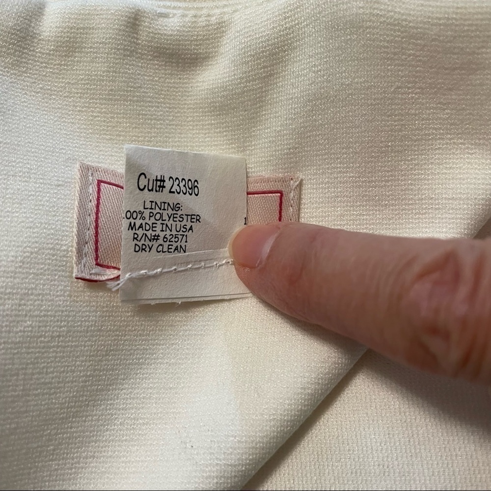 LOVE...ADY Creamy White Scallop Front Fit & Flare Skater Mini Dress. S - Picture 11 of 12